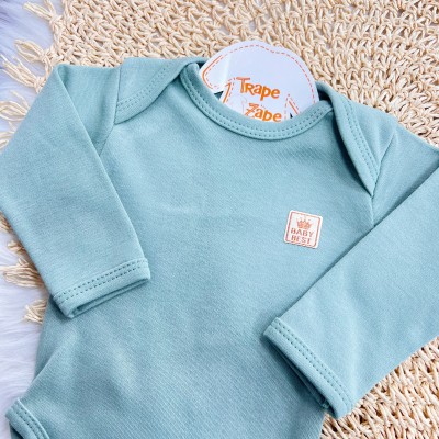 Conj. Body e Calça 100% Algodão Egípcio com Proteção UV50+ - Verde